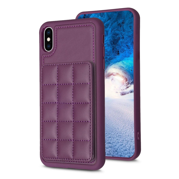 Grid Card Slot Holder Phone Case, For iPhone XS Max, For iPhone 8 Plus / 7 Plus