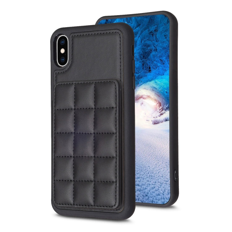Grid Card Slot Holder Phone Case, For iPhone XS Max, For iPhone 8 Plus / 7 Plus