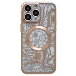 Electroplated Circuit Board Pattern MagSafe Phone Case, For iPhone 13, For iPhone 12, For iPhone 12 Pro Max, For iPhone 12 Pro, For iPhone 11 Pro Max, For iPhone 11
