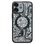 Electroplated Circuit Board Pattern MagSafe Phone Case, For iPhone 13, For iPhone 12, For iPhone 12 Pro Max, For iPhone 12 Pro, For iPhone 11 Pro Max, For iPhone 11
