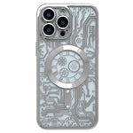 Electroplated Circuit Board Pattern MagSafe Phone Case, For iPhone 13, For iPhone 12, For iPhone 12 Pro Max, For iPhone 12 Pro, For iPhone 11 Pro Max, For iPhone 11