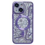 Electroplated Circuit Board Pattern MagSafe Phone Case, For iPhone 13, For iPhone 12, For iPhone 12 Pro Max, For iPhone 12 Pro, For iPhone 11 Pro Max, For iPhone 11