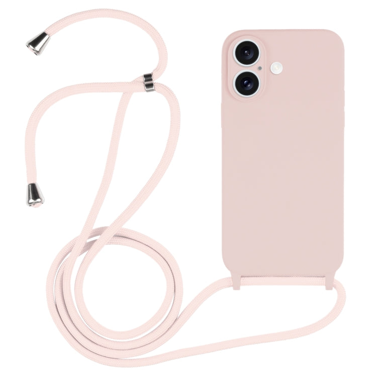 Crossbody Lanyard Liquid Silicone Case, For iPhone 16 Pro Max, For iPhone 16 Pro, For iPhone 16 Plus