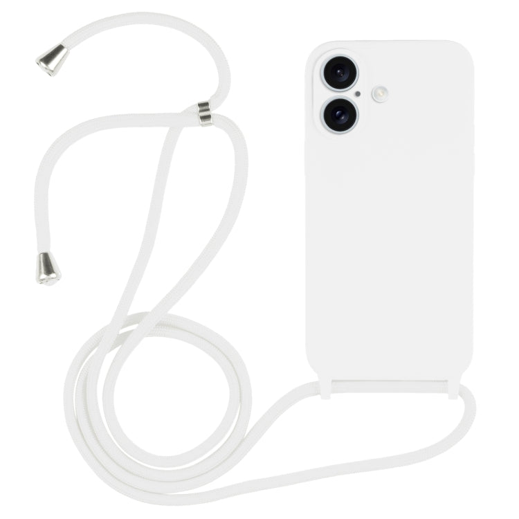 Crossbody Lanyard Liquid Silicone Case, For iPhone 16 Pro Max, For iPhone 16 Pro, For iPhone 16 Plus