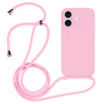 Crossbody Lanyard Liquid Silicone Case, For iPhone 16 Pro Max, For iPhone 16 Pro, For iPhone 16 Plus