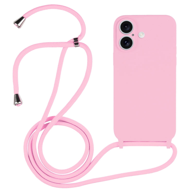 Crossbody Lanyard Liquid Silicone Case, For iPhone 16 Pro Max, For iPhone 16 Pro, For iPhone 16 Plus