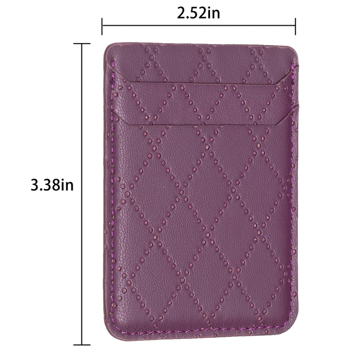 BFK11 Diamond Lattice Card Bag Mobile Phone Back Sticker