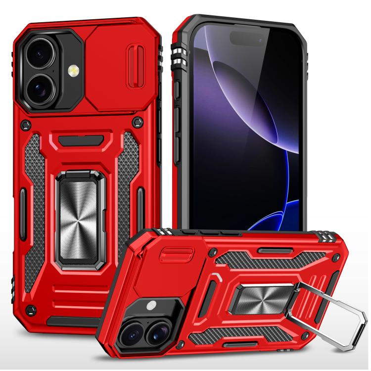 Armor PC + TPU Camera Shield Phone Case, For iPhone 17e / 16e, For iPhone 17 Pro Max, For iPhone 17 Pro, For iPhone 17, For iPhone Air, For iPhone 16 Pro Max