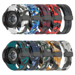 Magnetic Clasp Camouflage Silicone Watch Band, For Samsung Galaxy Watch5 / 5 Pro / Watch 4 / 4 Classic