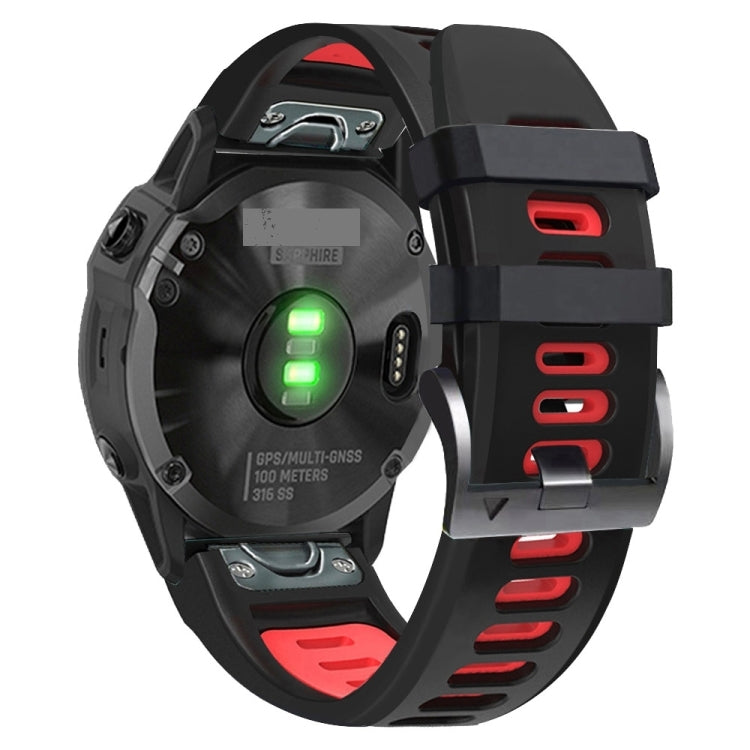 Sports Two-Color Silicone Watch Band, For Garmin Fenix 7 Pro 51mm