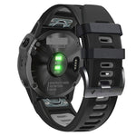 Sports Two-Color Silicone Watch Band, For Garmin Fenix 7 Pro 51mm