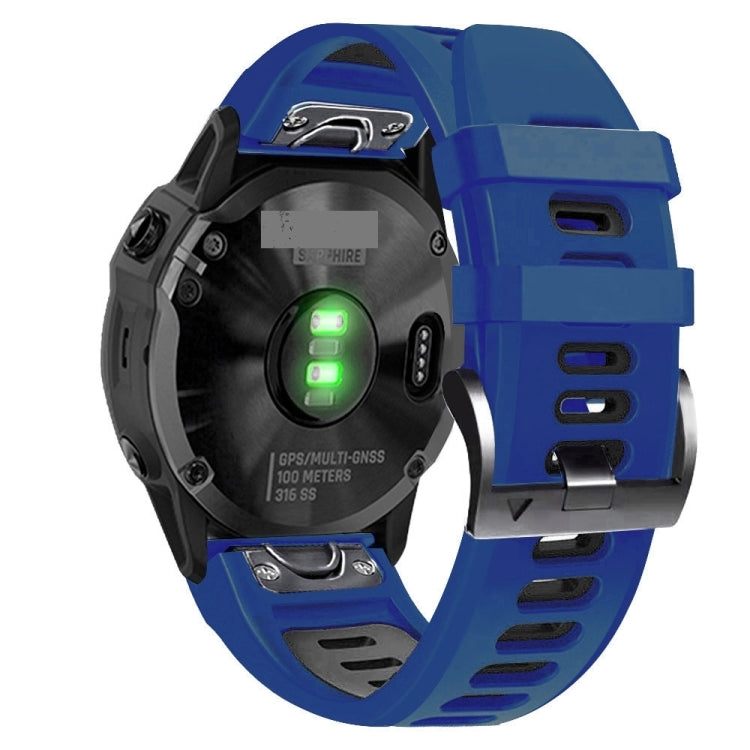 Sports Two-Color Silicone Watch Band, For Garmin Fenix 7 Pro 51mm