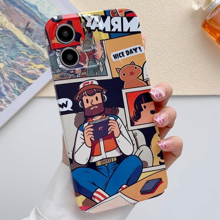 Painted Pattern Precise Hole PC Phone Case, For iPhone 12
