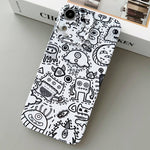 Painted Pattern Precise Hole PC Phone Case, For iPhone XR