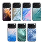 Marble Pattern Glass Protective Phone Case, For iPhone 17 Pro Max, For iPhone 17 Pro, For iPhone 17, For iPhone Air, For iPhone 15 Pro Max, For iPhone 15 Pro