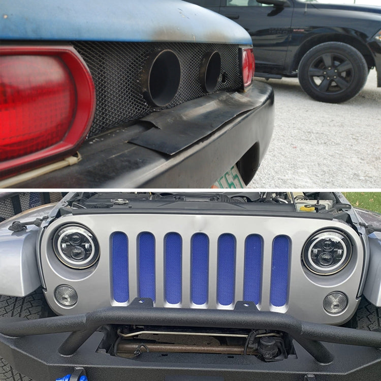 XH-6013 100x33cm Universal Car Grill Mesh Aluminum Alloy Grille Insert Bumper, Small Hole, Large Hole