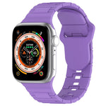 Square Buckle Armor Style Silicone Watch Band, For Apple Watch SE 2023 44mm, For Apple Watch Ultra 49mm, For Apple Watch 8 41mm