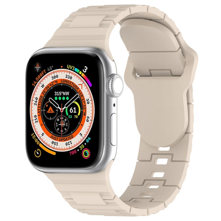 Square Buckle Armor Style Silicone Watch Band, For Apple Watch SE 2023 44mm, For Apple Watch Ultra 49mm, For Apple Watch 8 41mm