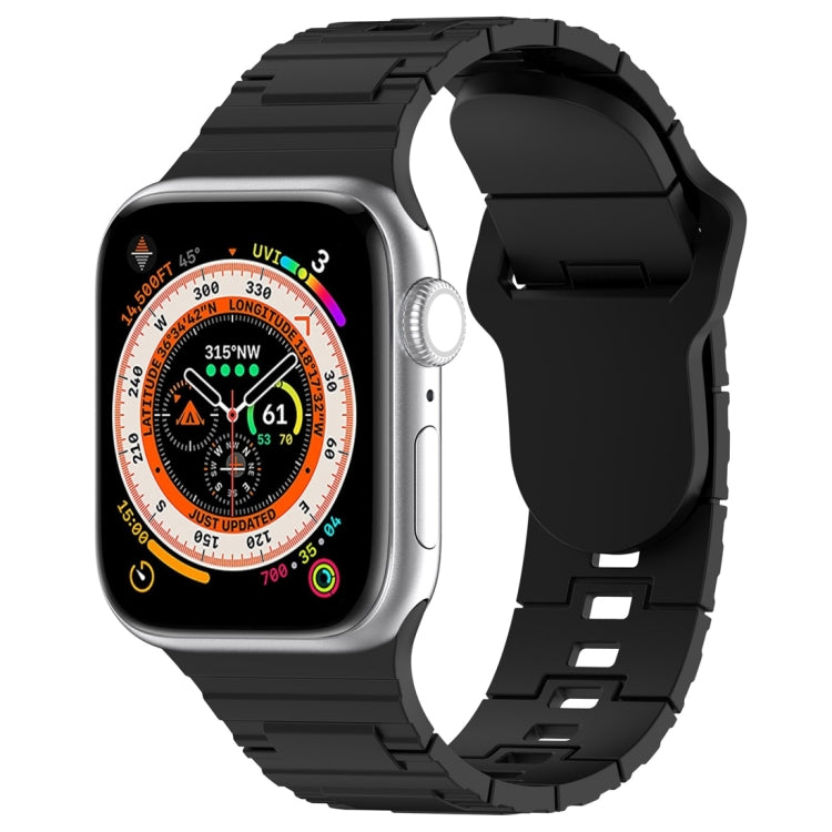 Square Buckle Armor Style Silicone Watch Band, For Apple Watch 8 45mm, For Apple Watch SE 2022 40mm, For Apple Watch SE 2022 44mm