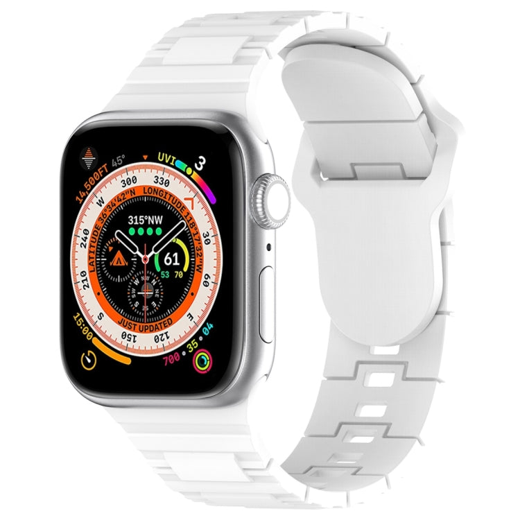 Square Buckle Armor Style Silicone Watch Band, For Apple Watch 8 45mm, For Apple Watch SE 2022 40mm, For Apple Watch SE 2022 44mm
