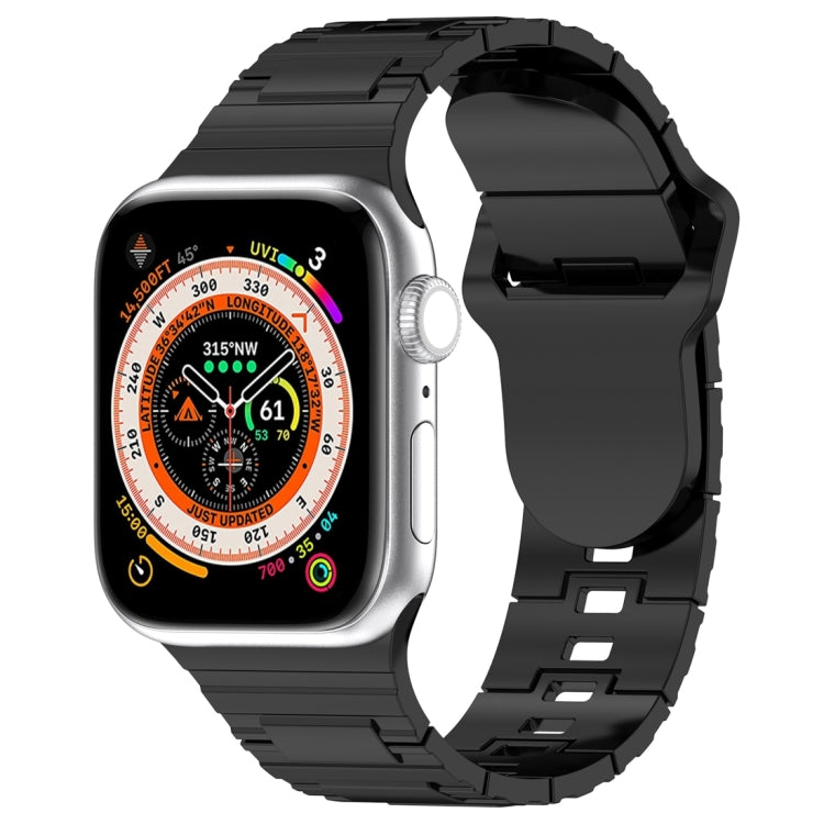 Square Buckle Armor Style Silicone Watch Band, For Apple Watch 7 41mm, For Apple Watch 7 45mm, For Apple Watch SE 40mm