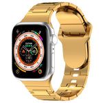 Square Buckle Armor Style Silicone Watch Band, For Apple Watch 7 41mm, For Apple Watch 7 45mm, For Apple Watch SE 40mm