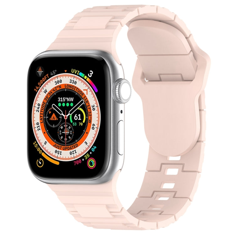 Square Buckle Armor Style Silicone Watch Band, For Apple Watch 7 41mm, For Apple Watch 7 45mm, For Apple Watch SE 40mm
