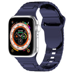 Square Buckle Armor Style Silicone Watch Band, For Apple Watch SE 44mm, For Apple Watch 6 40mm, For Apple Watch 6 44mm