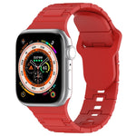 Square Buckle Armor Style Silicone Watch Band, For Apple Watch SE 44mm, For Apple Watch 6 40mm, For Apple Watch 6 44mm