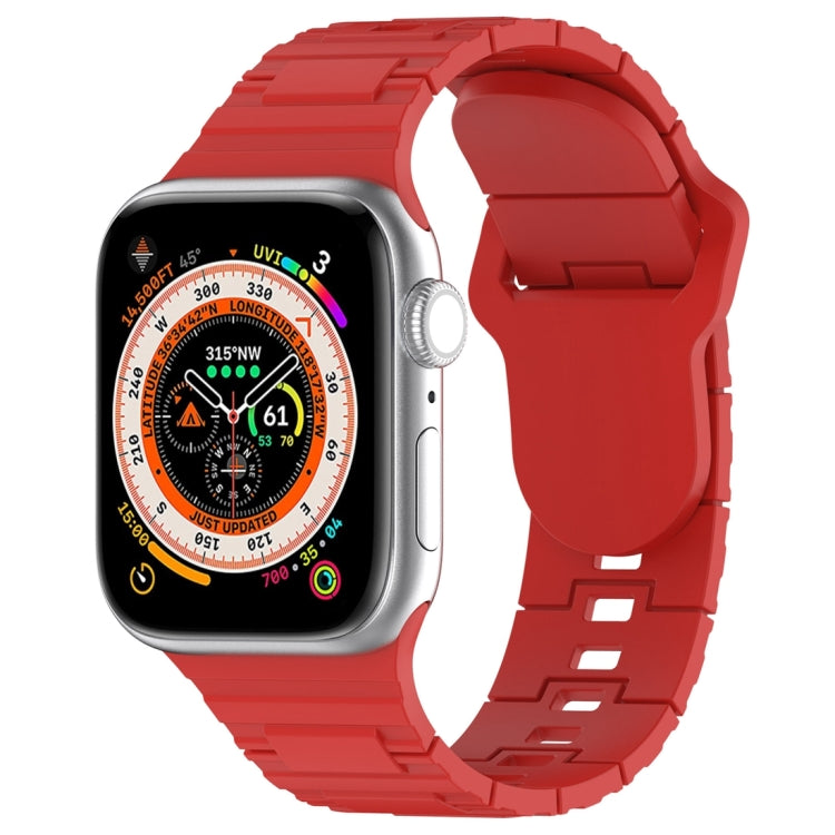 Square Buckle Armor Style Silicone Watch Band, For Apple Watch 5 44mm, For Apple Watch 5 40mm, For Apple Watch 4 44mm