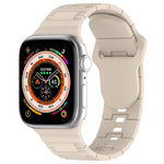 Square Buckle Armor Style Silicone Watch Band, For Apple Watch 5 44mm, For Apple Watch 5 40mm, For Apple Watch 4 44mm