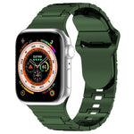 Square Buckle Armor Style Silicone Watch Band, For Apple Watch 4 40mm, For Apple Watch SE 2023 40mm, For Apple Watch 3 38mm