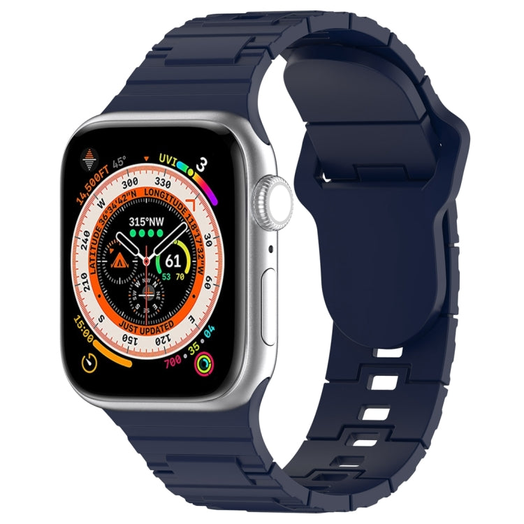 Square Buckle Armor Style Silicone Watch Band, For Apple Watch 4 40mm, For Apple Watch SE 2023 40mm, For Apple Watch 3 38mm