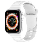 Square Buckle Armor Style Silicone Watch Band, For Apple Watch 3 42mm, For Apple Watch 2 42mm, For Apple Watch 2 38mm