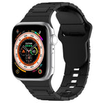 Square Buckle Armor Style Silicone Watch Band, For Apple Watch SE 2023 44mm, For Apple Watch Ultra 49mm, For Apple Watch 8 41mm