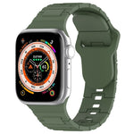 Square Buckle Armor Style Silicone Watch Band, For Apple Watch 4 40mm, For Apple Watch SE 2023 40mm, For Apple Watch 3 38mm