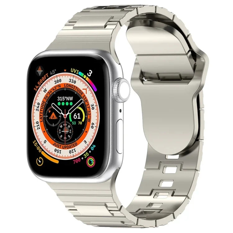 Square Buckle Armor Style Silicone Watch Band, For Apple Watch 9 45mm, For Apple Watch 9 41mm