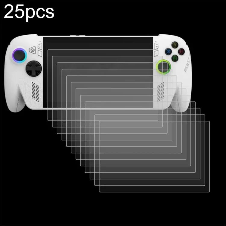 25pcs 9H 0.3mm Explosion-proof Tempered Glass Film, For ASUS Xbox Ally 7.0 inch 2025, For ASUS Rog Ally X 7.0, For ASUS ROG Ally