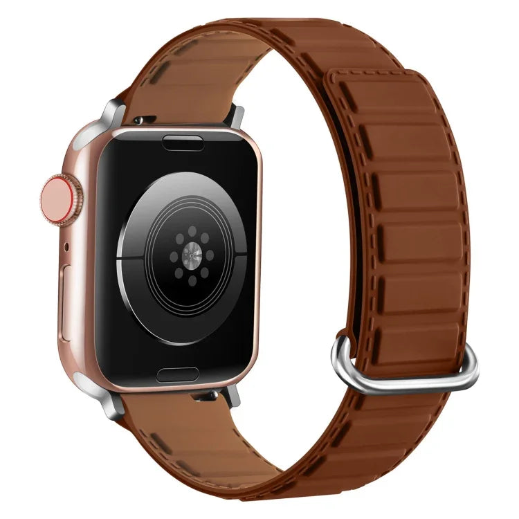Reverse Buckle Magnetic Silicone Watch Band, For Apple Watch 38mm