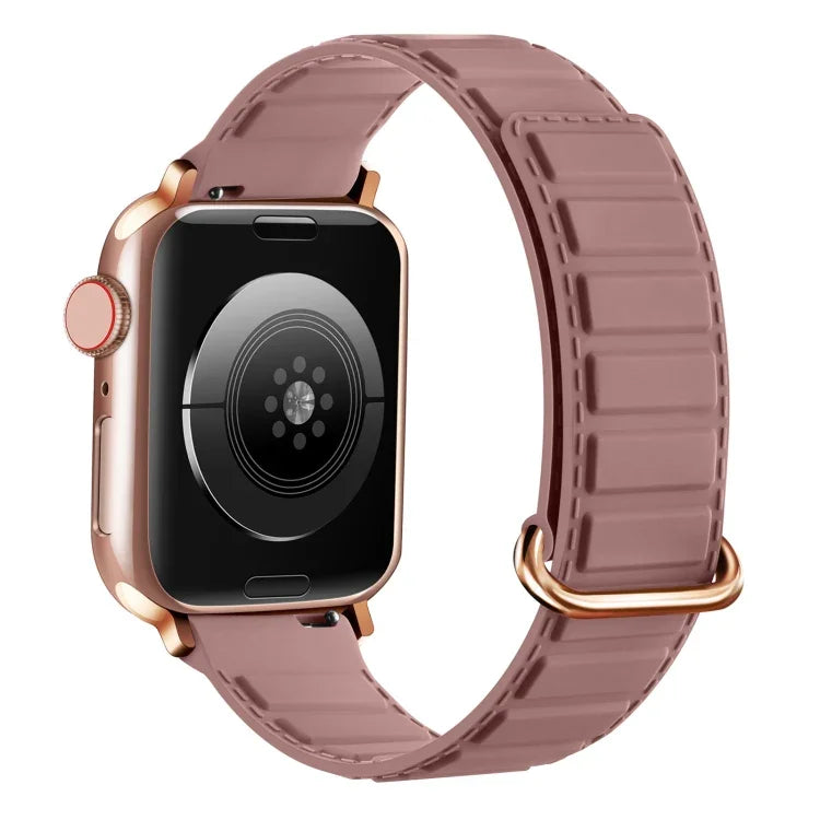 Reverse Buckle Magnetic Silicone Watch Band, For Apple Watch 38mm