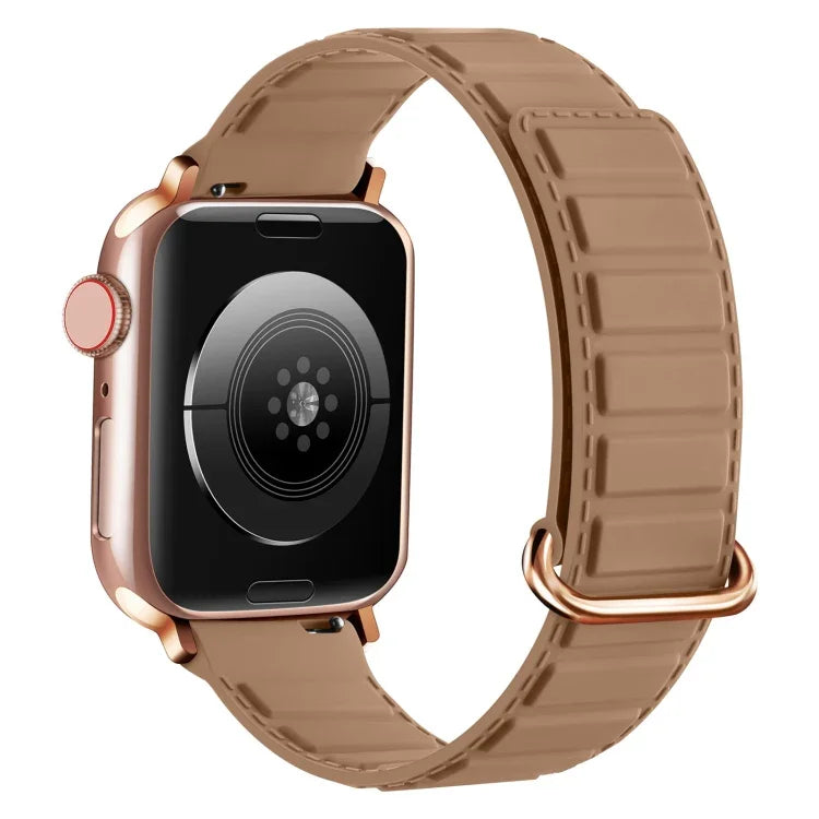 Reverse Buckle Magnetic Silicone Watch Band, For Apple Watch 38mm