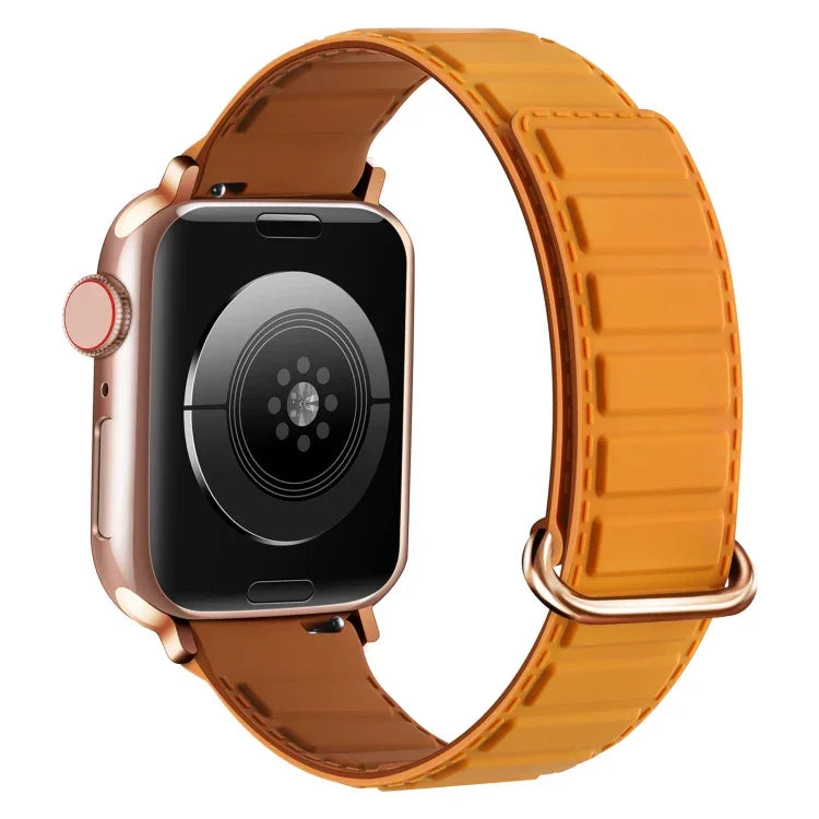 Reverse Buckle Magnetic Silicone Watch Band, For Apple Watch 38mm
