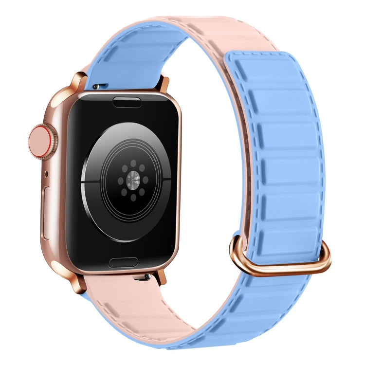 Reverse Buckle Magnetic Silicone Watch Band, For Apple Watch SE 2023 40mm, For Apple Watch Ultra 2 49mm, For Apple Watch Series 9 45mm