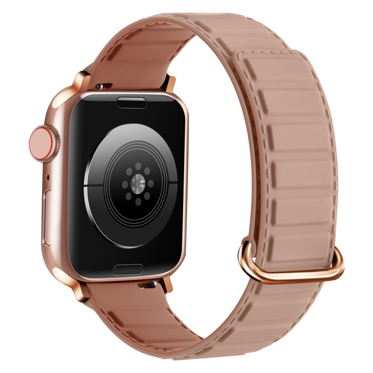 Reverse Buckle Magnetic Silicone Watch Band, For Apple Watch Series 9 41mm, For Apple Watch Ultra 49mm, For Apple Watch Series 8 41mm