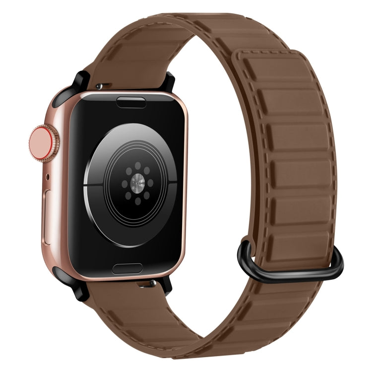 Reverse Buckle Magnetic Silicone Watch Band, For Apple Watch SE 2023 40mm, For Apple Watch Ultra 2 49mm, For Apple Watch Series 9 45mm