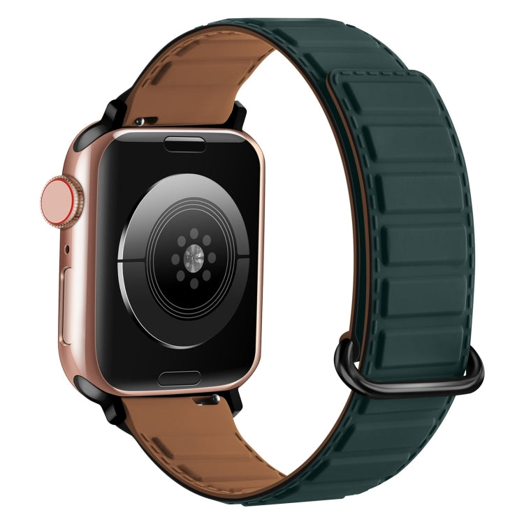 Reverse Buckle Magnetic Silicone Watch Band, For Apple Watch SE 2023 40mm, For Apple Watch Ultra 2 49mm, For Apple Watch Series 9 45mm