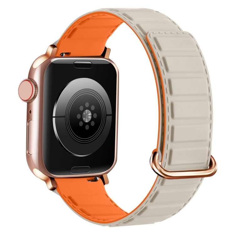 Reverse Buckle Magnetic Silicone Watch Band, For Apple Watch SE 2023 40mm, For Apple Watch Ultra 2 49mm, For Apple Watch Series 9 45mm