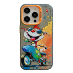 Animal Pattern Oil Painting Series PC + TPU Phone Case, For iPhone 14 Pro Max