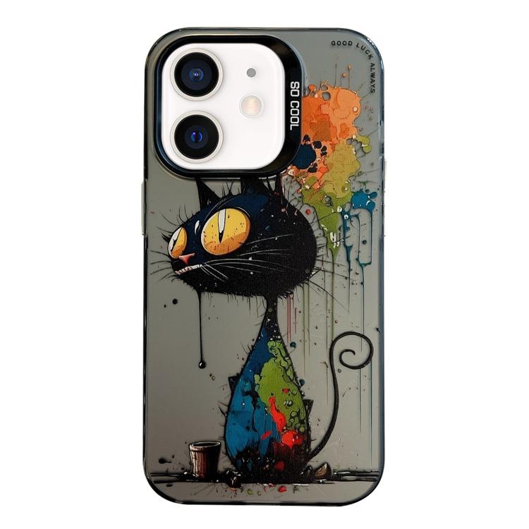 Animal Pattern Oil Painting Series PC + TPU Phone Case, For iPhone 12 mini