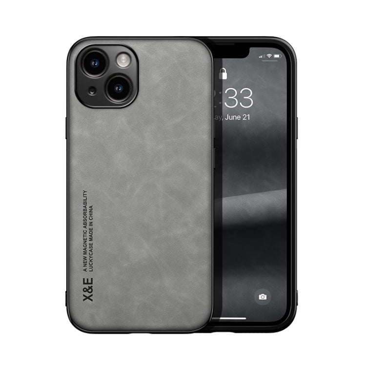 Skin Feel Magnetic Leather Back Phone Case, For iPhone 14, For iPhone 14 Pro, For iPhone 14 Pro Max